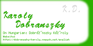 karoly dobranszky business card